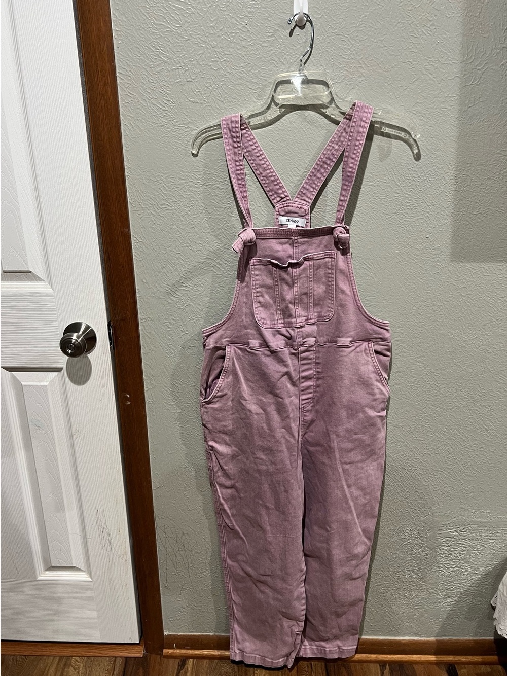 Women’s Purple Cotton Overalls Size Small EUC Zenana Brand